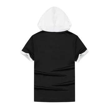 2021 Vara Barbati tricou Casual Solide în Vrac cu Glugă Topuri Tricouri Tricouri Noi Mens Sport Short Sleeve Mens T-shirt Îmbrăcăminte de Brand