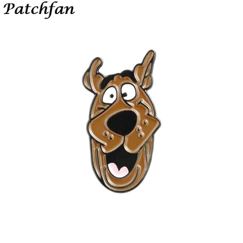 20buc/lot AD068 Patchfan de Desene animate Amuzant Pin Badge Butoane Câine Brosa Iubitorii de Denim Cămașă ace de Rever Pentru copii Cadouri