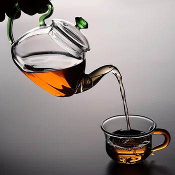 300ml Ceainic Manual de Sticlă Rezistentă la Căldură Ceainic Acasă Teaware Chineză Kung Fu Set de Ceai Teaware Ceainic Creative Ibric de Cafea