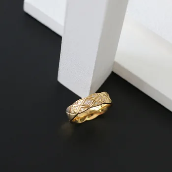 316l din oțel Inoxidabil inele pentru femei ondulat cruce romb crescut de aur trupa inele micro pavaj sclipici de lux, bijuterii de designer