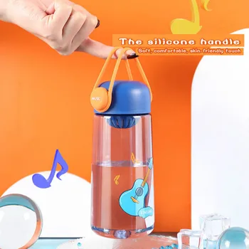 350ml Desene animate Transparent de Plastic, Sticle de Apă de Vară BPA Gratuit Creativ Portabil Cu Coarda de Călătorie Cupa Kawaii Cani Drinkware