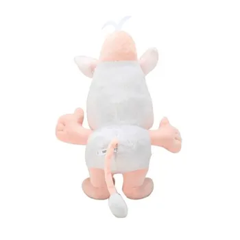 38cm Rusia Desene animate Micul Porc Alb de Pluș Jucărie maimuță Alb de Bumbac Moale Papusa Figurine Jucarii Cooper Booba Buba Jucării de Pluș