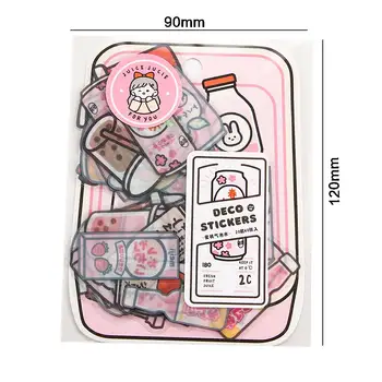 40 de Tipuri de Alimente Serie Set Autocolante de Desene animate Drăguț Jurnal Album Papetărie Autocolant Decorativ Colaj DIY Scrapbooking