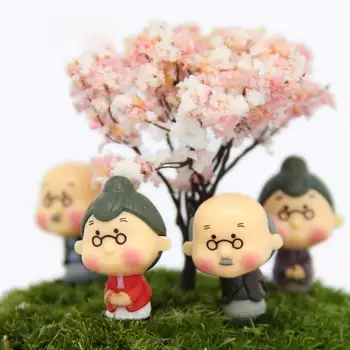 4buc Bunicii Fairy Garden Gnome Moss Terariu Desktop Acasă Decor Meserii Bonsai Casa Papusa Miniaturi Decoratiuni de Gradina