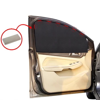 4buc Magnetic Mașină Umbra Soare Protectie UV Auto Cortina Auto geamuri Laterale Parasolar Scut Auto Geam Lateral Culisant ochiurilor de Plasă