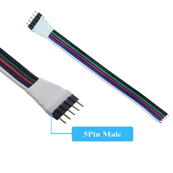 4pin 5pin 6pini Masculin Feminin benzi pentru controller Adaptor Cablu de Sârmă pentru 5050 3528 SMD RGB RGBW RGB+CCT Benzi cu LED-uri de lumină 5pcs