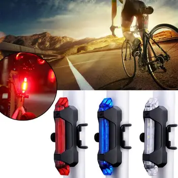 5 LED-uri de Biciclete de Siguranță Ciclism Avertizare Lampă Spate USB Reîncărcabilă Bicicleta stopuri Lumini pentru Biciclete Accesorii pentru Biciclete