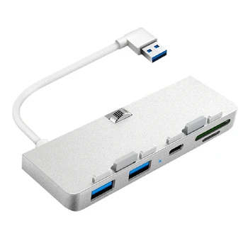 5-În-1 Hub pentru Apple IMac All-In-One USB3.0X2/Tip C/TF/SD 5Gbps Multifunctional Portabil Hub Docking Station