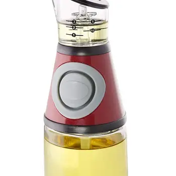 500ml de Ulei Sos de Oțet, Flacon de Sticlă cu Pompă de Pulverizare Recipient de Presă Cruet Distribuitor Condiment cu Măsura Cântare Home Instrumente de Bucatarie