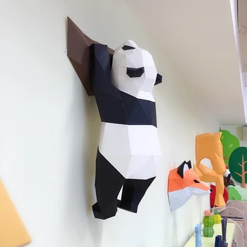 50cm Panda Low Poly Papercraft Multi-Stiluri de Animale Hârtie Model de Puzzle-uri de BRICOLAJ Cadouri, Montat în Perete, Decoratiuni, Home Deco, Jucării pentru Adulți