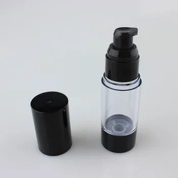 50PCS negru 30 ml pompa airless sticla , negru 30ml airless sticle,plastic airless sticla de 30ml, rotund 30ml pp airless sticla