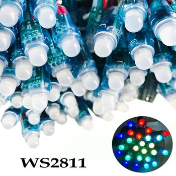 50pcs WS2811 Plin de Culoare LED Pixel Lumină Modul de Culoare RGB Digital cu LED-uri Lumina de Crăciun SP110E Controler cu LED-uri de 5V de Alimentare 12V