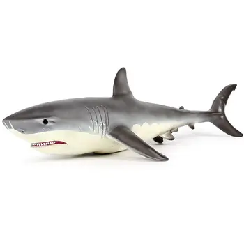 55x24x17cm Mare de Viata Mare Moale Marele Rechin Alb Model Figurine Animale Ocean Rechin Mare Colecție de Jucării Pentru Copil Cadou