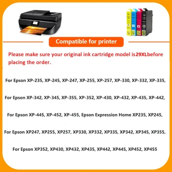 8PCS Pentru Epson 29 Cartuș de Cerneală 29XL T2991XL pentru Epson XP-345 Cerneală de Imprimantă XP 345 XP345 Ink XP-352 XP-245 XP-255 XP 432 433 XP