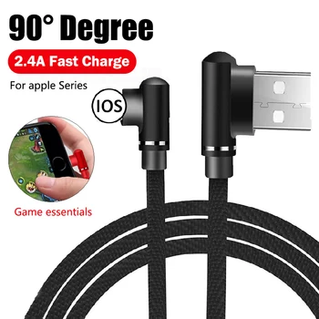 90 Gradul de Încărcare Rapidă USB Încărcător Cablu Pentru iPhone 12 mini 12pro 11 pro max xs xr x se 2020 6 7 8 plus pentru iPad de Date Cablu de Sârmă