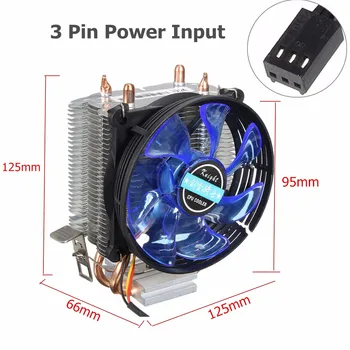 95x95x25mm de Înaltă calitate, PROCESOR, Cooler Ventilator de Răcire LED-Cooler Cpu Fan Radiator de Cupru pentru Intel LGA775/1156/1155 AMD AM2/AM2+/AM3