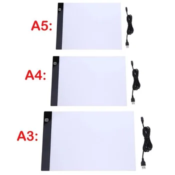 A3 A4/A5 Dimensiune Trei Nivel Estompat Led Lumina Pad,Tableta de Protecție a Ochilor mai Ușor pentru Diamond Pictura Broderie Instrumente Accesorii