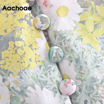 Aachoae Talie Inalta Fusta Imprimeu Floral Pentru Femei Chic De Vară Split Fuste Midi 2021 Spate Cu Fermoar Butoane Decora Fusta Vintage
