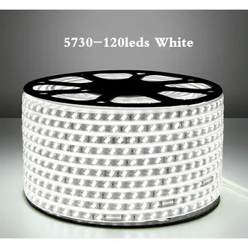 AC 220V 230V 5630 SMD 5730 LED Benzi Flexibile Lampa de Exterior rezistent la apa Lumina Prea Rând 120leds/m 220v LED Coarda decor de Lumină