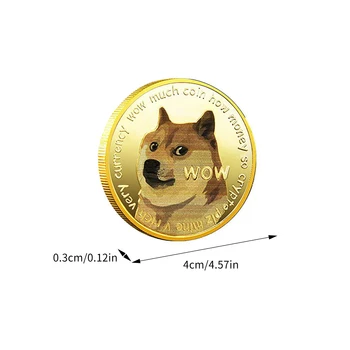 Amuzant Dogecoin Aur, Argint Doge Monede Comemorative De Colectare Wow Câine Model De Suveniruri Acasă Decorare Meserii Desktop Ornamente