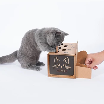 Amuzant Pisica Jucării animale de Companie Pumn Zero Jucărie Interactiv Cartita Soareci Joc Jucărie DIY Mouse-ul Pop-Up Puzzle Pentru Pisici Trata Exercițiu de Formare