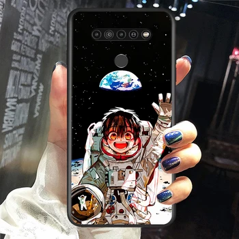 Anime Hanako kun Yugi pentru LG G8 G8S G8X V30 V35 V40 V50 V60 ThinQ Q60 K40 K50 K30 K41 K51 K61 K71 K22 Negru Caz de Telefon