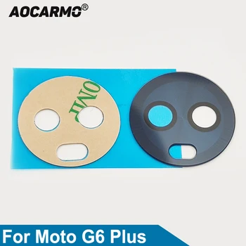 Aocarmo Spate Aparat De Fotografiat Lentilă De Sticlă Cu Adeziv Autocolant Pentru Moto G6 Plus Piese De Schimb