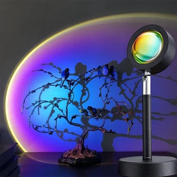 Atmosfera a CONDUS la Apus Proiector Lumina de Alimentare USB de Masă Lampă de Birou plin de culoare Lumină de Fundal Pentru Live Dans Înregistrare Video