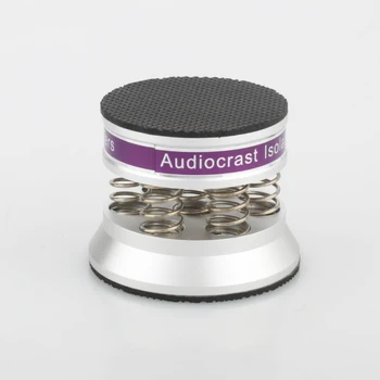 Audiocrast 4BUC-Negru Argintiu Aluminiu Primăvară Vorbitori Piroane Izolare Stand pentru Amplificator HiFi/Difuzor/Platan/Jucător