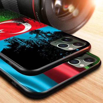 Azerbaidjan pavilion pentru Apple iPhone 12 Mini 11 XS Pro Max X XR 8 7 6 6S Plus SE 5 5S 2020 Negru Caz de Telefon