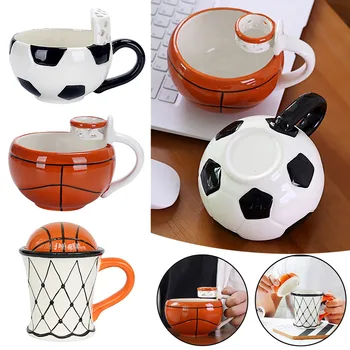 Baschet Fotbal Ceașcă de Ceai de Desene animate Cana Ceramica de Cafea mic Dejun Cana de Apa Taza de aislamiento térmico Copa Marca