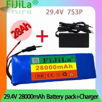 Baterie de 24V 7S3P 29.4 V 28Ah Li-ion Baterie Pack cu 20A Echilibrat BMS pentru Biciclete Electrice Scuter Putere scaun cu Rotile +2A Încărcător