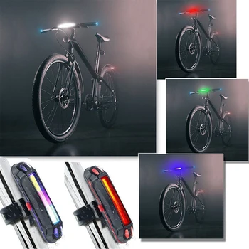 Bicicleta Bicicleta Lumina Impermeabil Lumina din Spate Bicicleta MTB USB Reîncărcabilă LED din Spate Lampa de Avertizare lampa de stop Lanterna Accesorii pentru Biciclete