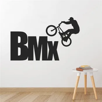BMX Perete Sporturi Extreme Freestyle Sărituri Decalcomanii de Vinil Arta de Perete Sticker Camera Copii camera de zi Interior Acasă Decor Mural HL221