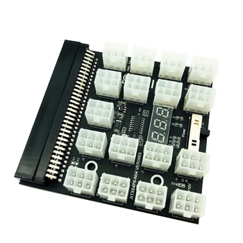 Bord de alimentare PCI-E de 17 ori 6pini Alimentare Breakout Adaptor Convertor 12V pentru Ethereum BTC Antminer Miner Minier Server HP PSU GPU