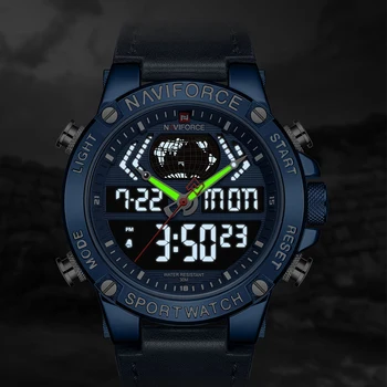 Brand de Top NAVIFORCE Ceasuri de Lux pentru Bărbați Digital Sport Militare Cuarț Ceas de mână de sex Masculin din Piele Impermeabil Ceas Reloj Hombre