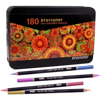 Brutfuner 72/120/180 Culoare Profesionale Ulei de Creioane colorate din Lemn Set Moale Acuarelă, Creion, creioane colorate pentru copii studenți