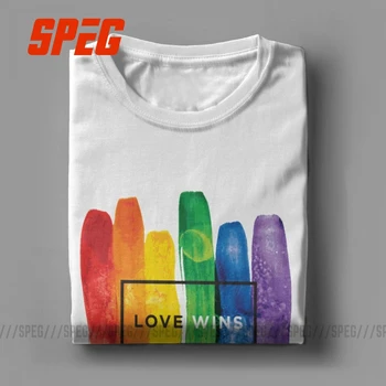 Bărbați Acuarelă LGBT Dragoste Victorii Curcubeu Tricou Gay Haine de Bumbac Vintage Short Sleeve Crewneck Teuri Grafice T-Shirt