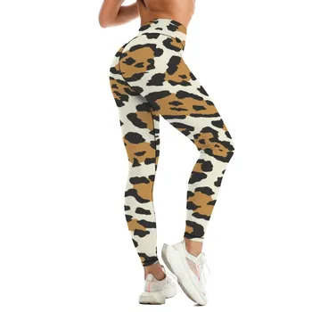 Camuflaj Pantaloni de Yoga Elastic piele de animal sport, jambiere Leopard Zebra Print Fitness Femei pantaloni Talie Mare sală de sport