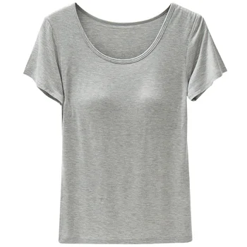 Casual T-shirt Femei 2021 Vara cu Maneci Scurte fără Sudură Lenjerie de corp Lenjerie Femei Tricouri Împinge în Sus Căptușit Bralette Femeie Topuri Rezervor