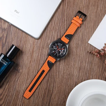 Cauciuc 22mm Trupa Ceas Curea pentru Samsung Galaxy Watch 46mm/de Viteze S3 Frontiera de Carbon Bratara de Silicon pentru Huawei Watch GT 2e Centura