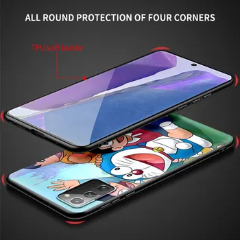 Caz de telefon Pentru Samsung Galaxy S20 FE S21 S10 S9 Plus S8 S10e Nota 20, Ultra Lite 10 9 Negru Capac Moale Drăguț Kawaii Doraemon