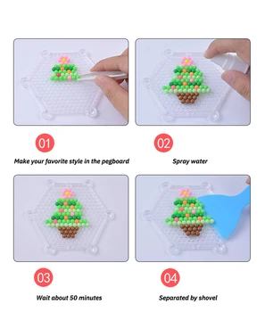 Ceață de apă DIY Magic Margele Jucarii Pentru Copii Animale Matrite Mână Face Copii Puzzle Jucării Educative Vraja Reface Fasole