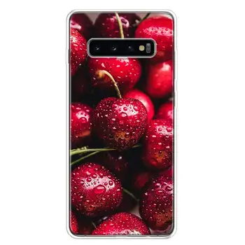Ciresele roz Silicon Moale Caz de Telefon Pentru Samsung Galaxy A51 A71 A70 A50 A40 A30 A20E A10S M30S A21 A6 A7 A8 A9 Acoperi