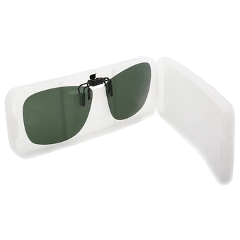 Clip Pe Polarizate Pătrat ochelari de soare Lentile Flip-Up Bărbați Femei de Moda de Protecție UV de conducere nightvision negru maro blacksunglasses