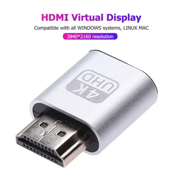 Compatibil HDMI Virtual Display 4K DDC EDID Dummy Plug Pentru Bitcoin Mining EDID Display Ieftin Virtual Dummy Plug Emulator Adaptor