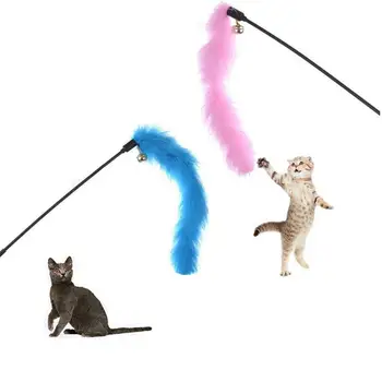 Consumabile Pentru Animale De Companie Pisică Jucărie Telescopic Interactiv Amuzant Pisica Stick Întuneric Pene De Înlocuire Cap De Pisică Jucărie Jucării Consumabile Accesorii