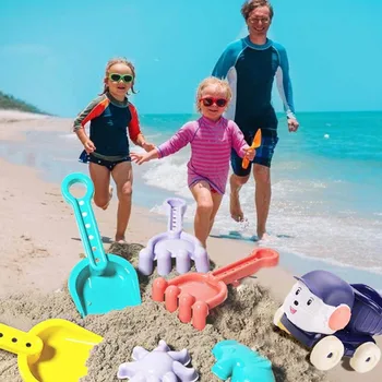 Copii Plaja Jucarii Durabile Nisip Joacă Jucării De Silicon Durabil Plajă De Nisip Moale Set Kit Jucării Pentru A Juca Cu Nisip Apă Joaca Cart