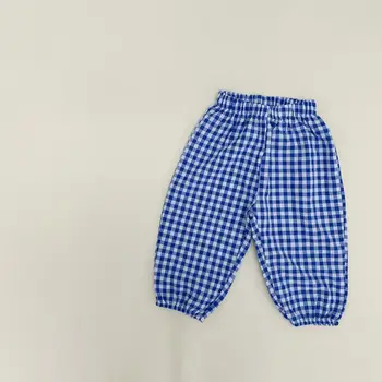 Copilul Fetița Și Băiatul Zăbrele Pantaloni De Vară Pentru Copii De Țânțari Pantaloni Subțiri De Bumbac Baieti Casual Pantaloni Largi De Trening