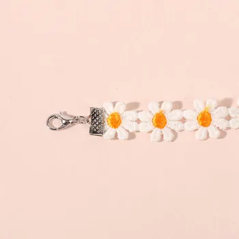Corean Daisy Cravată Colier Dulce Flori Dantelă Guler Simplu Moda Coliere pentru Femei Fete Vara Temperament Cadouri Bijuterii